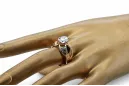 Vintage style Ring Zircon Original Vintage 14K Rose Gold vrc135r
